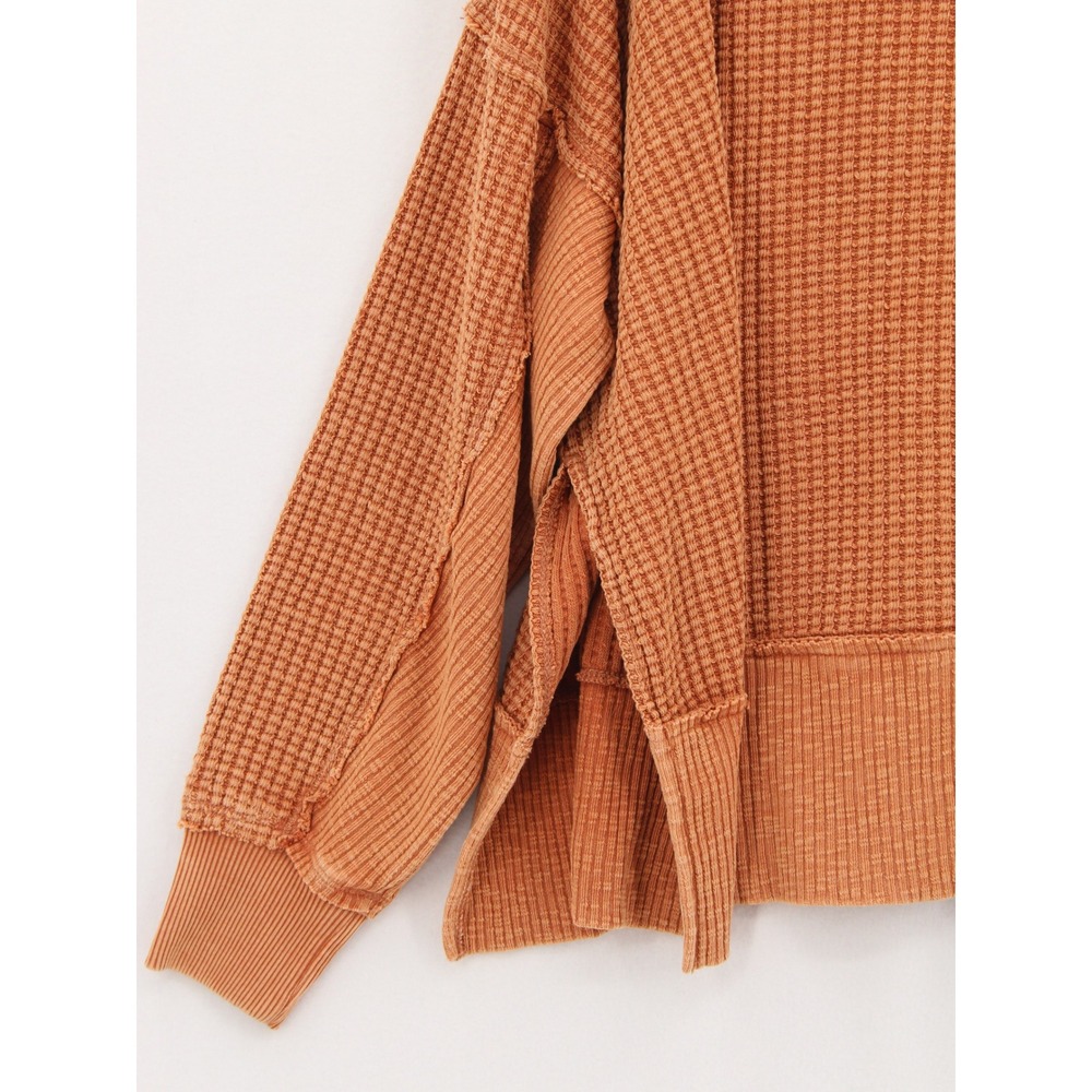 American Eagle Thermal Top This Feels Seriously Lived-In XS Terracotta NEW NWT - Picture 6 of 13